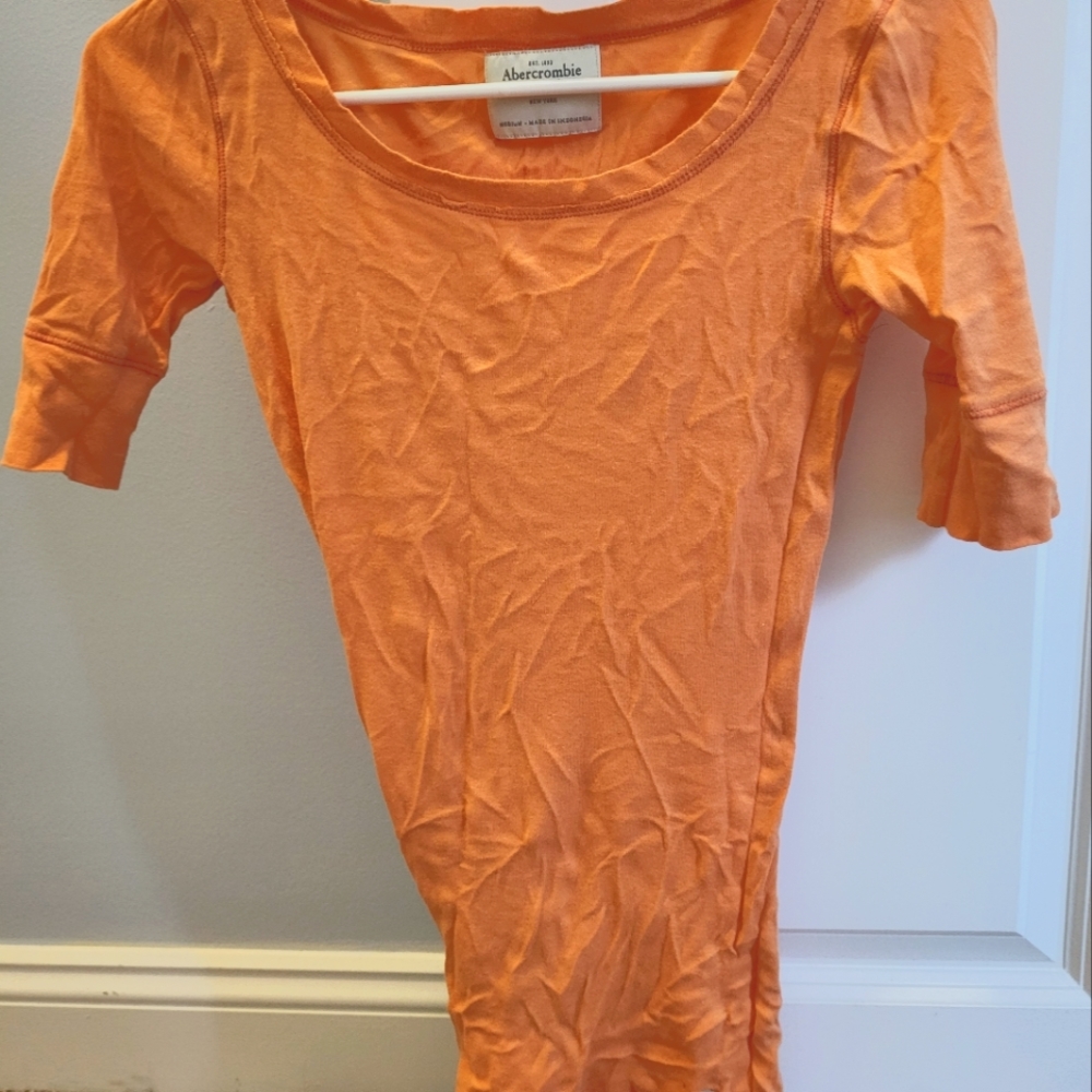 Orange Abercrombie and Fitch M shirt